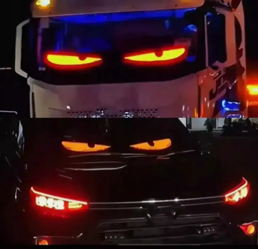 2 vnt. lankstus LED ekranas 59x12 cm DEVIL EYES sunkvežimiui TIR