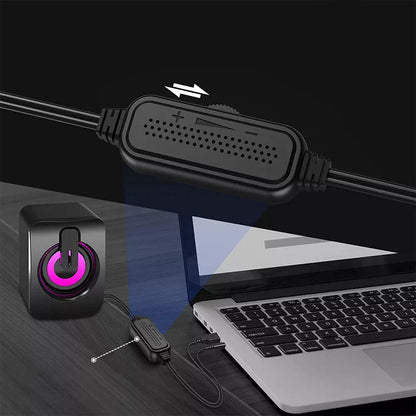 Kompiuterinės kolonėlės PC Sound Box RGB Stereofoninis Mikrofonas HIFI USB