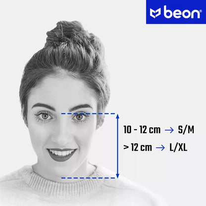 Beon Pro G2 pilno veido nardymo kaukė snorkelinimui L/XL - mėlyna