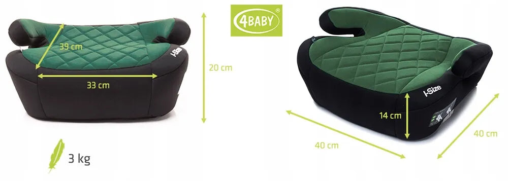 4BABY HI-FIX automobilinė sėdynė-paaukštinimas 125-150 cm ISOFIX