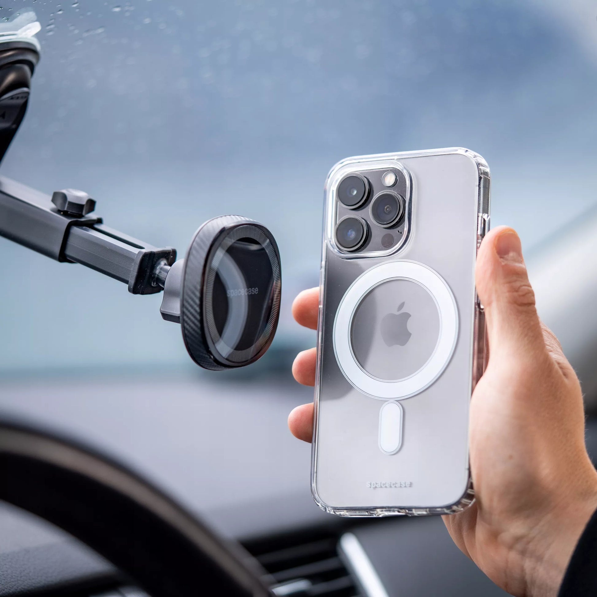 MagSafe magnetinis automobilio laikiklis – montavimui ant stiklo