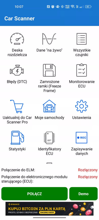 Diagnostikos sąsaja OBD2 Bluetooth Android iOS Windows lenkiškas testeris