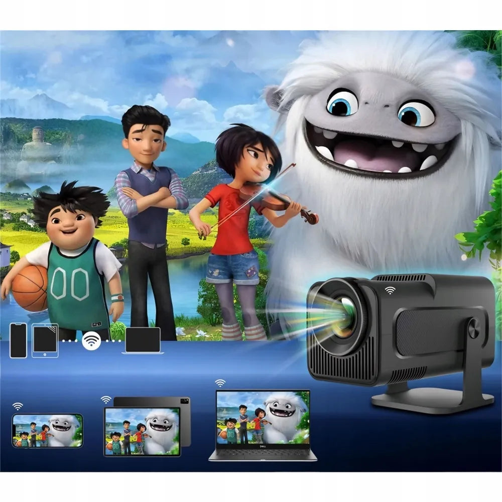 4K LED projektorius su „Android“, „Game Stick Pro“ ir 2 pulteliais