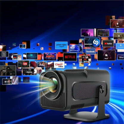 4K LED projektorius su „Android“, „Game Stick Pro“ ir 2 pulteliais