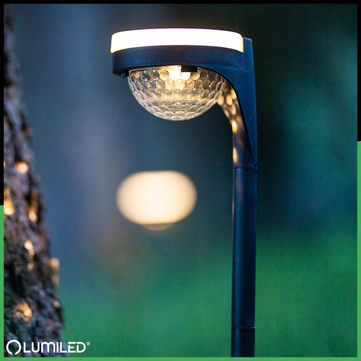 4x LED sodo saulės šviestuvas su įsmeigimo funkcija, dekoratyvinis lauko stulpas XL