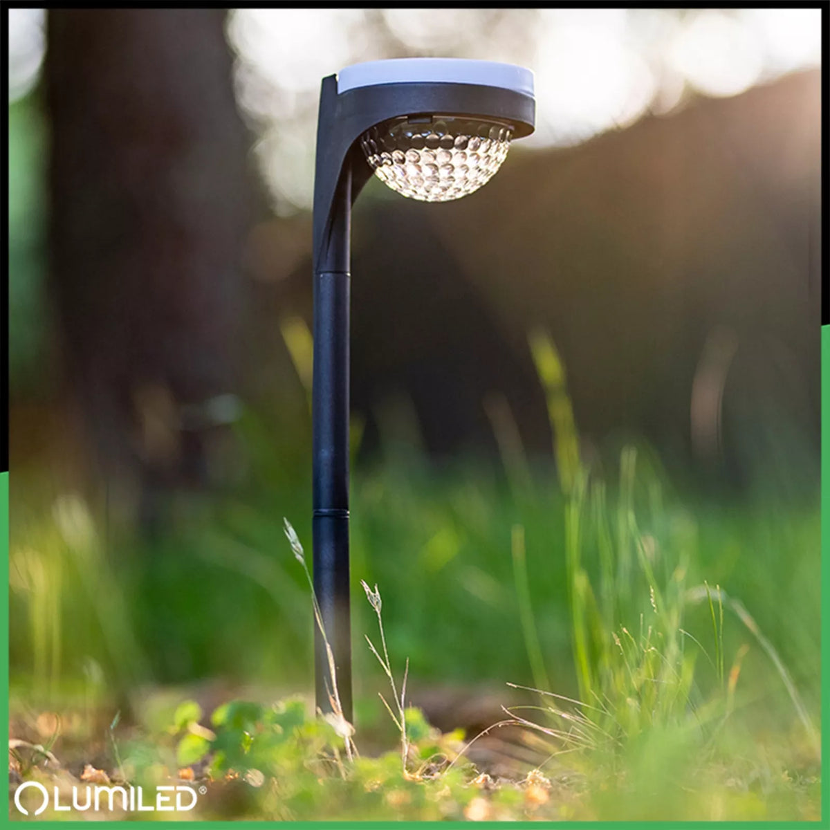 4x LED sodo saulės šviestuvas su įsmeigimo funkcija, dekoratyvinis lauko stulpas XL