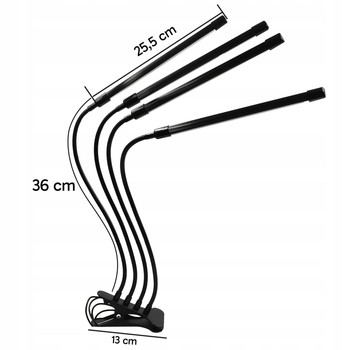 4x AUGALŲ AUGINIMO LEMPA, 80 LED, VISO SPEKTRO, 36 W + PULTELIS, RINKINYS