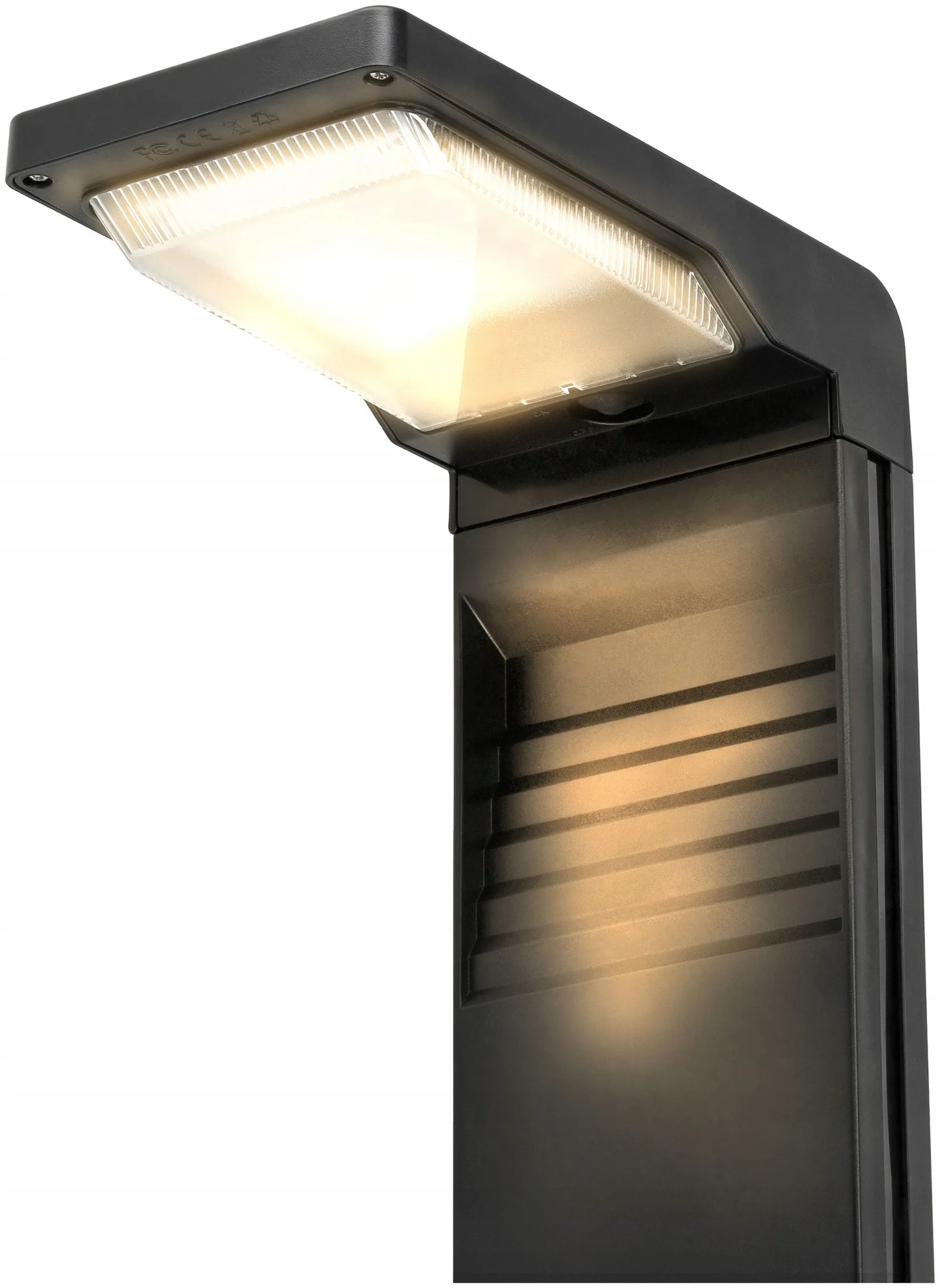 4x saulės energija maitinamas LED sodo stulpelis juodas 57cm dekoratyvinis šviestuvas