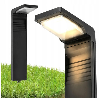 4x saulės energija maitinamas LED sodo stulpelis juodas 57cm dekoratyvinis šviestuvas