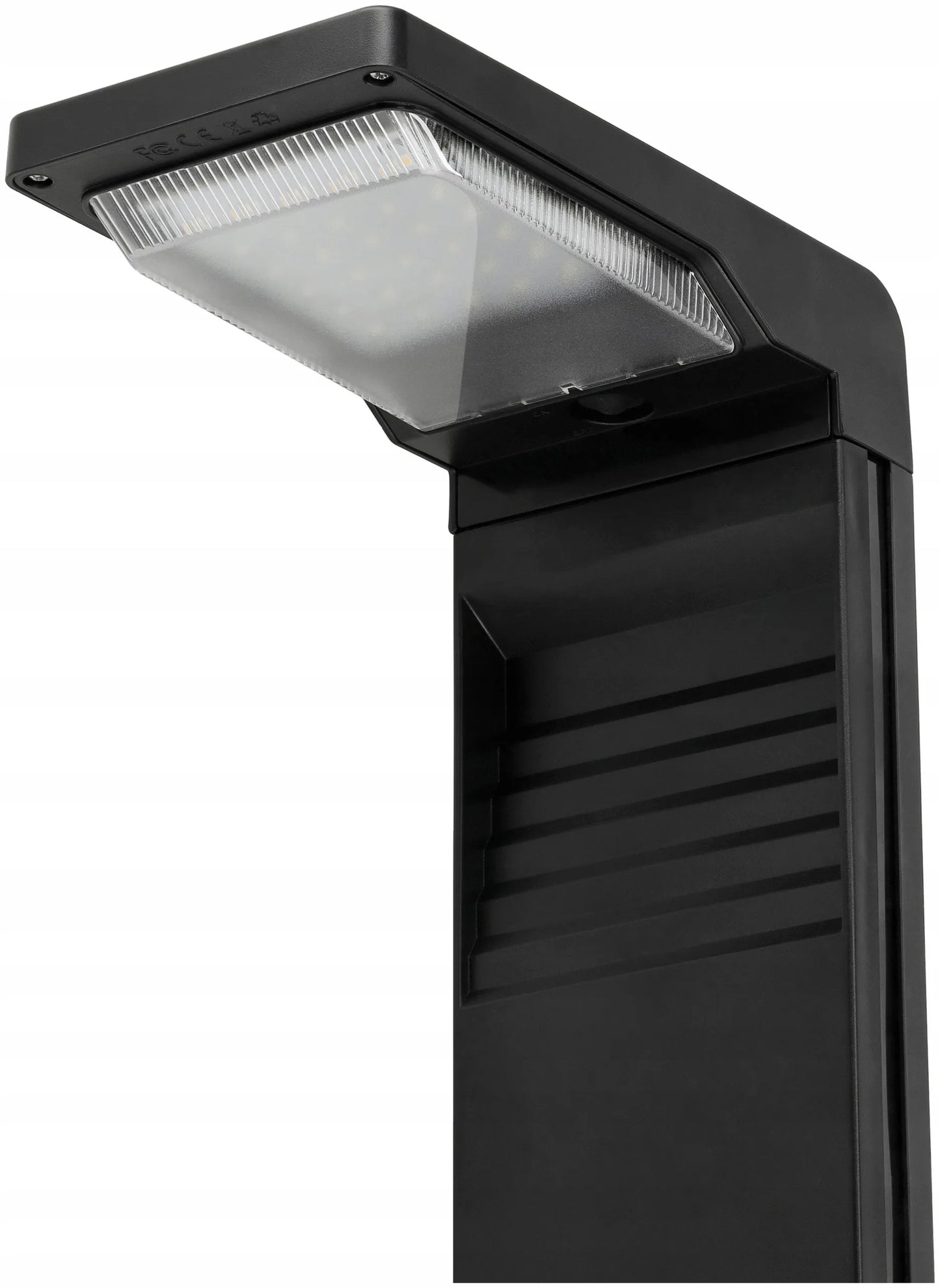 4x saulės energija maitinamas LED sodo stulpelis juodas 57cm dekoratyvinis šviestuvas