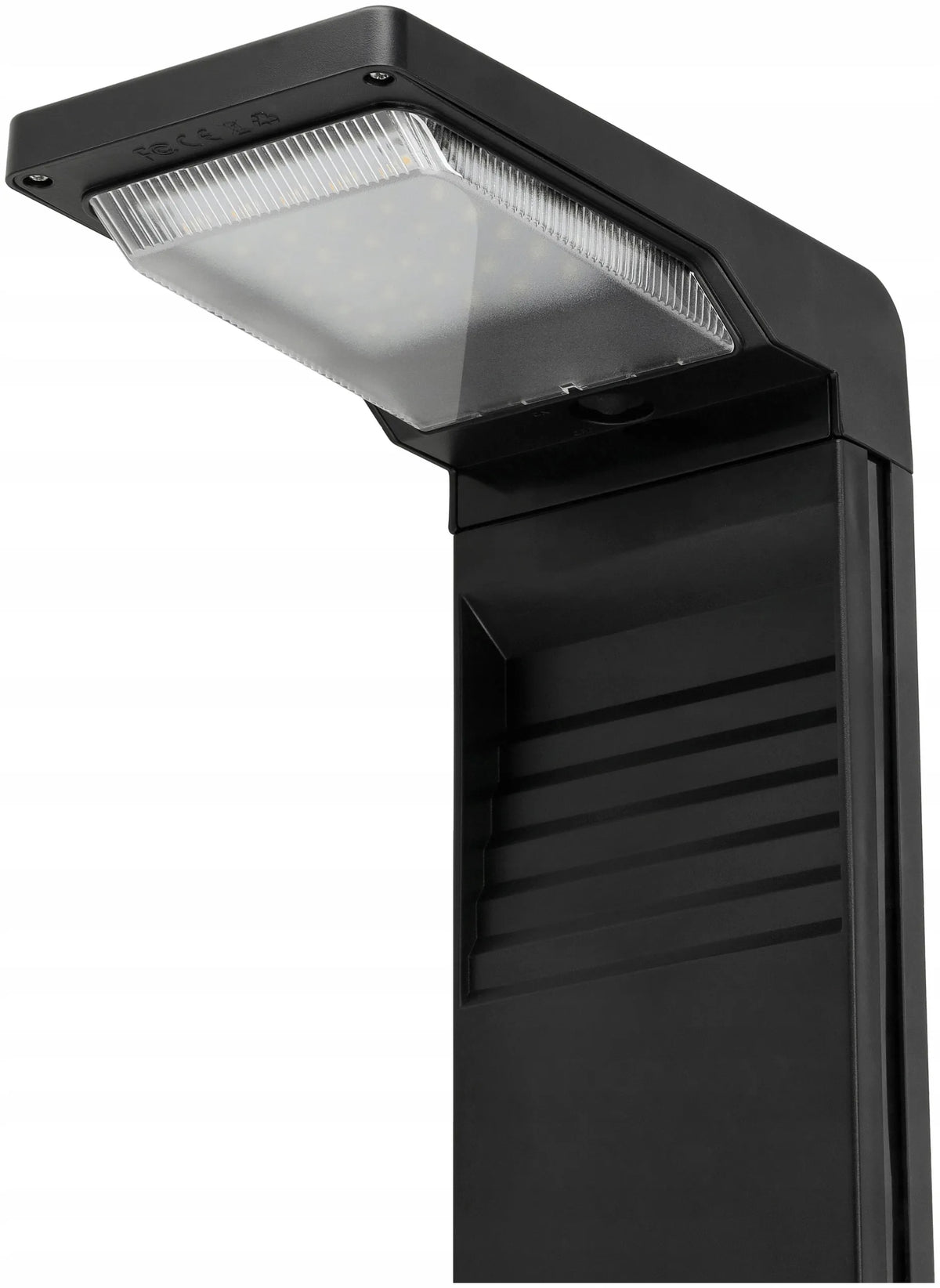 4x saulės energija maitinamas LED sodo stulpelis juodas 57cm dekoratyvinis šviestuvas