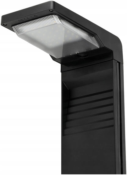 4x saulės energija maitinamas LED sodo stulpelis juodas 57cm dekoratyvinis šviestuvas