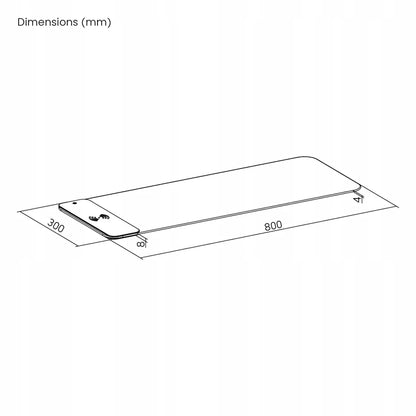 Šviečiantis RGB Žaidimų pelės kilimėlis XL 80x30 + QI įkroviklis