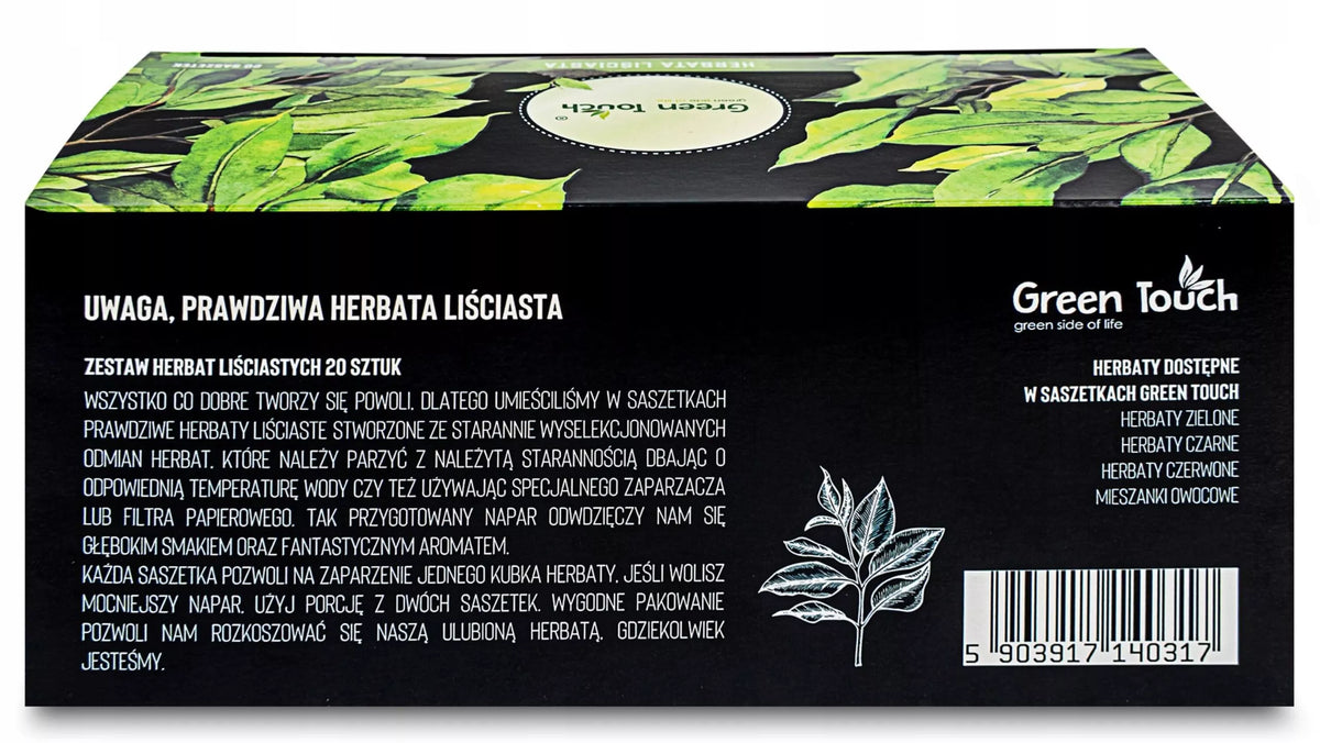 Arbatų rinkinys 20 pakelių Green Touch lapinės
