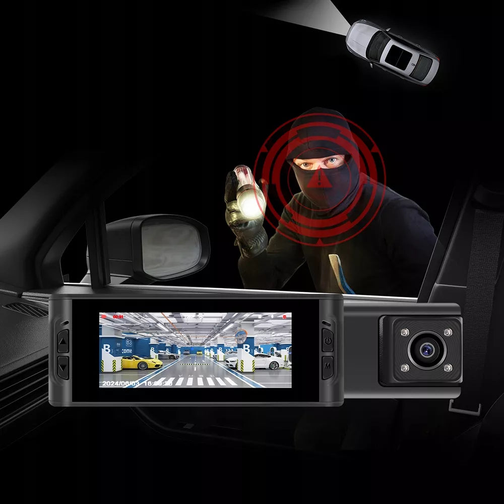 Vaizdo įrašymo įrenginys 3 kameros automobilio kamera priekiniam stiklui Wifi