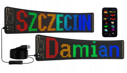 LED lenta TIR 38x10 automobilinė žinutė su programėle ir gestų signalizacijos funkcija