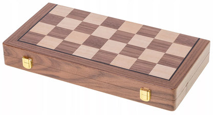 Dideli mediniai magnetiniai šachmatai ir šaškės 380 – Rytvešys + 2 x papildomos valdovės