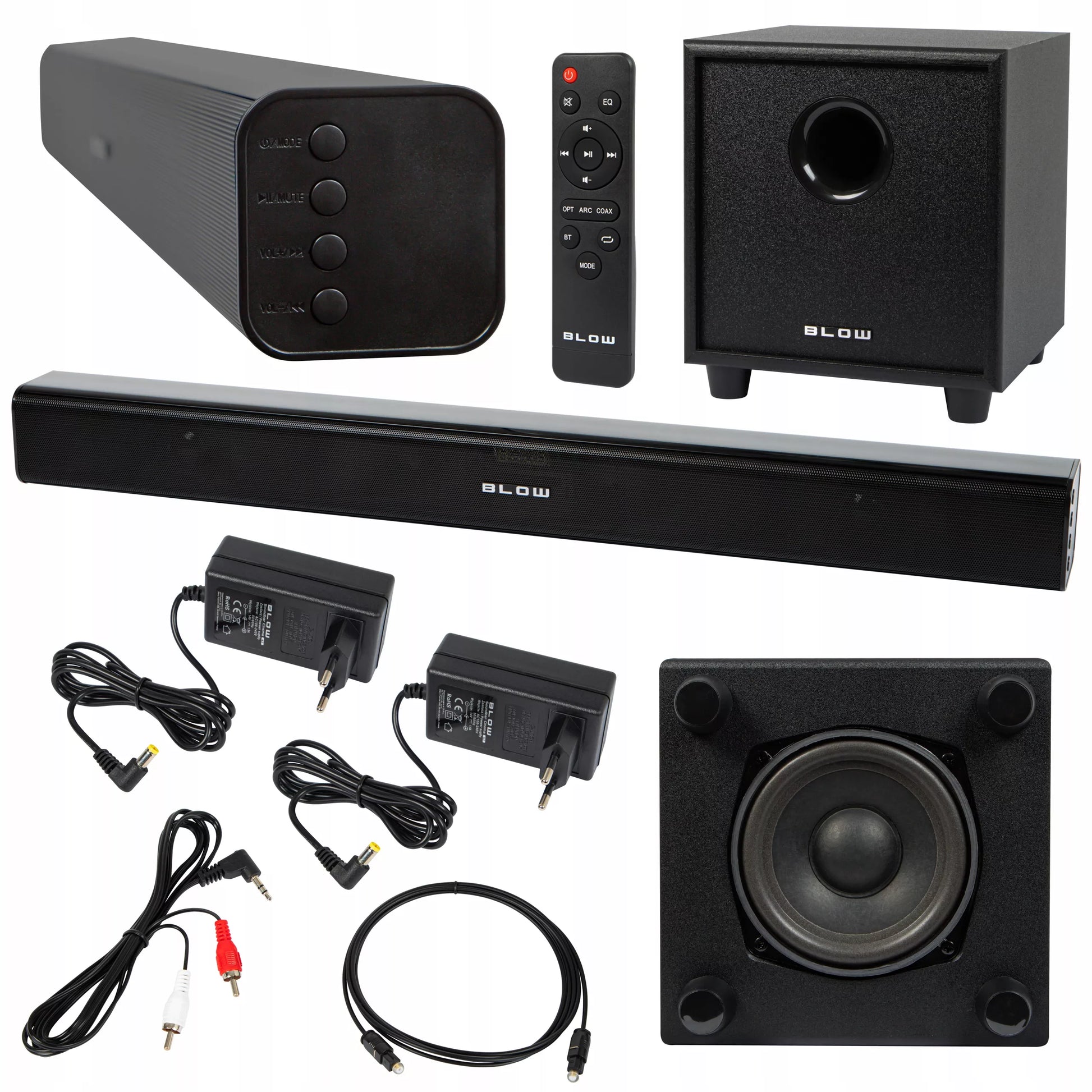 Galingos Bluetooth garso kolonėlės 120 W – USB, HDMI, AUX