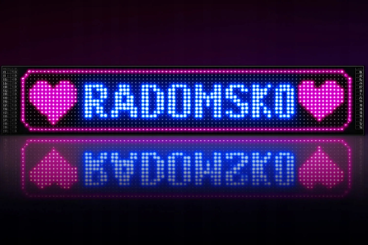 LED lenta TIR 38x10 automobilinė žinutė su programėle ir gestų signalizacijos funkcija