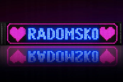LED lenta TIR 38x10 automobilinė žinutė su programėle ir gestų signalizacijos funkcija
