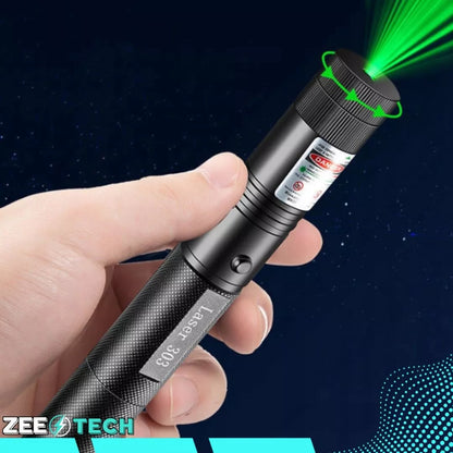 Žaliasis lazerinis rodyklės prietaisas ZeeTech galingas 200m nuotolis USB-C įkrovimas