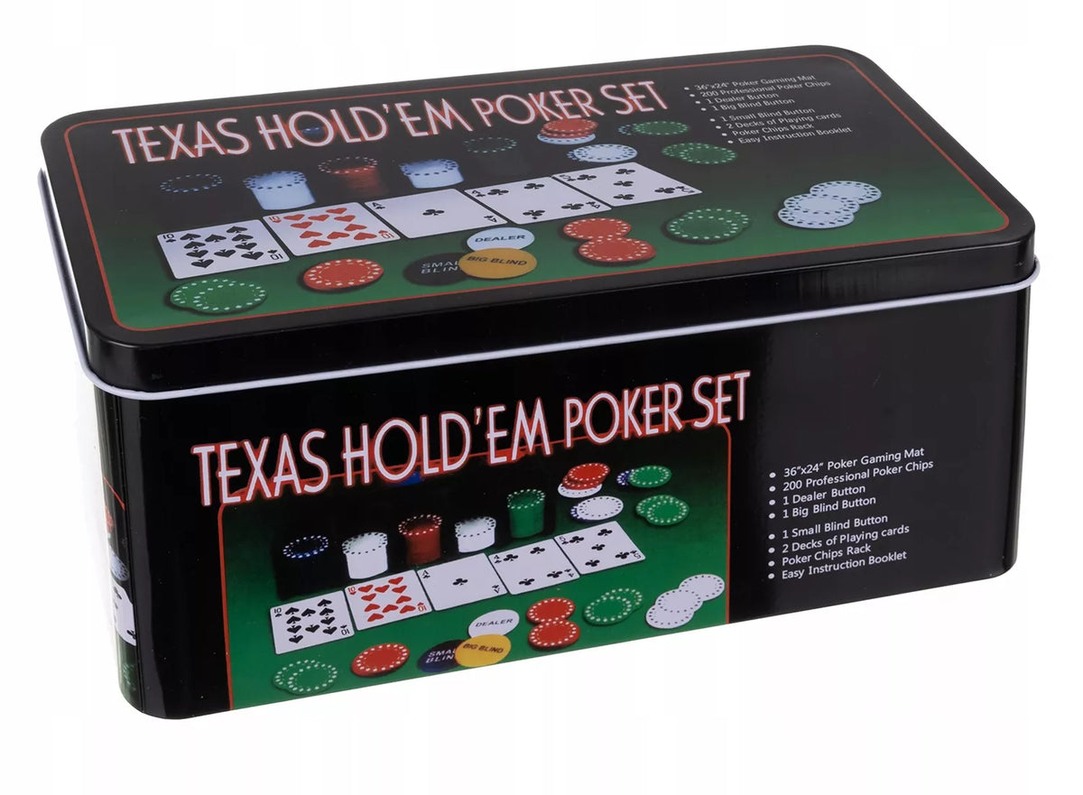 Texas pokerio žetonai – 2 kortų kaladės, Premium VIP komplektas, stiprus ir didelis