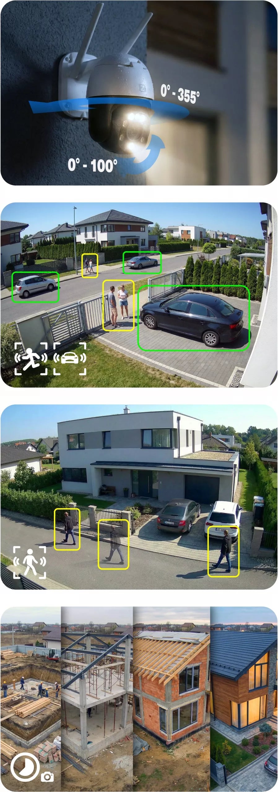 Sukama lauko IP Wi-Fi kamera, 3x priartinimas, 5MPx 2K