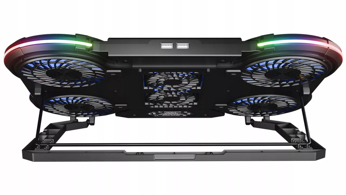 Žaidimų aušinimo stovas Rampage PROTE R6 – 10–17", RGB, reguliuojamas