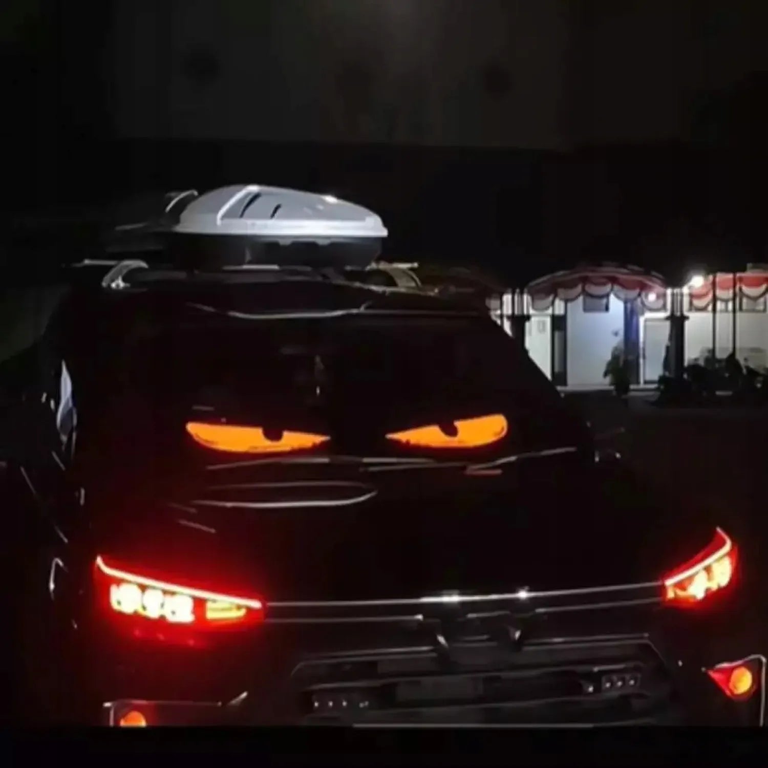 LED automobilio žibintai velnio akys DIY sunkvežimiams SUV 100*380mm IP65 USB