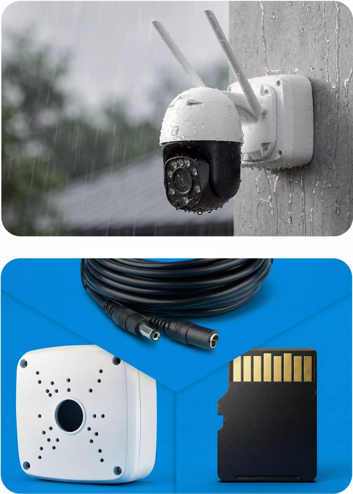 Sukama lauko IP Wi-Fi kamera, 3x priartinimas, 5MPx 2K