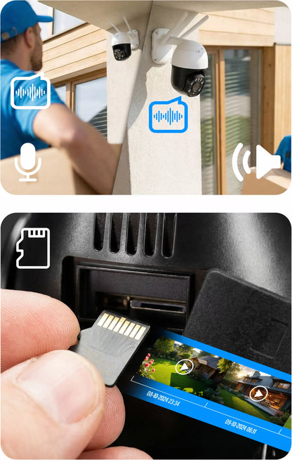 Sukama lauko IP Wi-Fi kamera, 3x priartinimas, 5MPx 2K