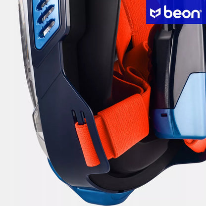 Beon Pro G2 pilno veido nardymo kaukė snorkelinimui L/XL - mėlyna