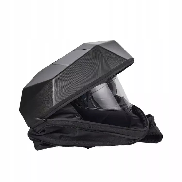 Motociklo kuprinė su LED akimis – neperšlampama, su Bluetooth