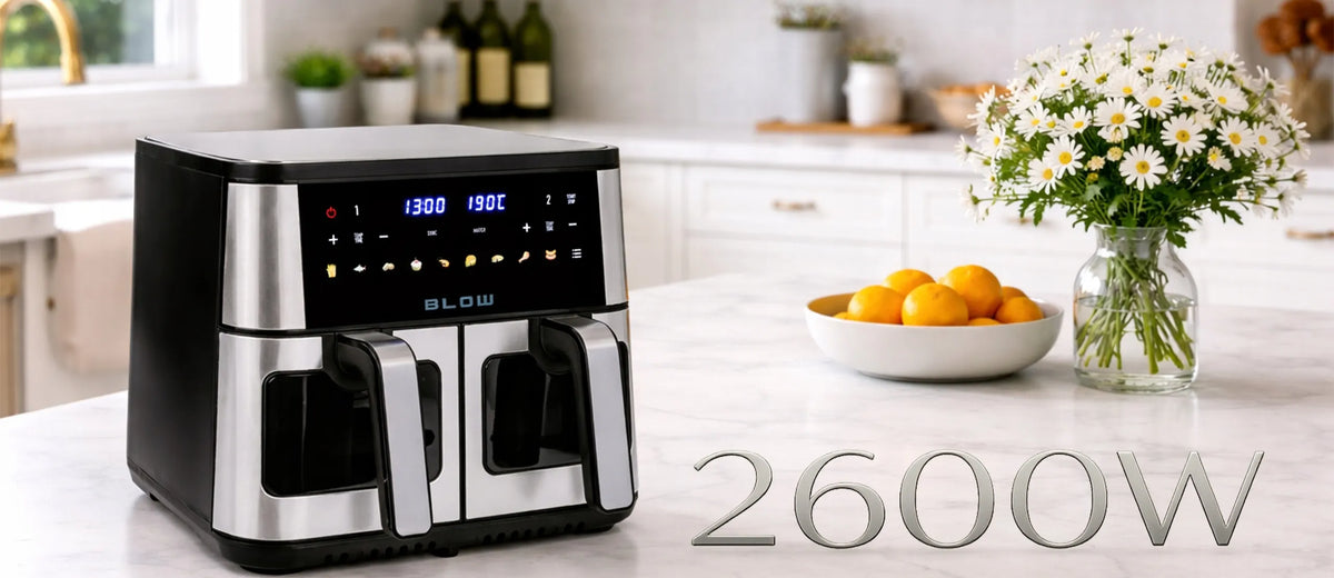 9L Dviejų Kamerų Karšto Oro Gruzdintuvė 2600W