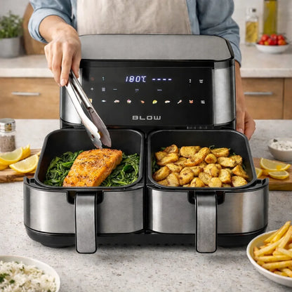 9L Dviejų Kamerų Karšto Oro Gruzdintuvė 2600W