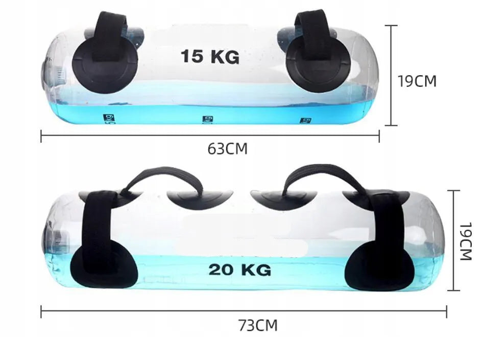 AQUA TRAINING BAG treniruočių svoris powerbag 15 kg vandens pripildomas maišas