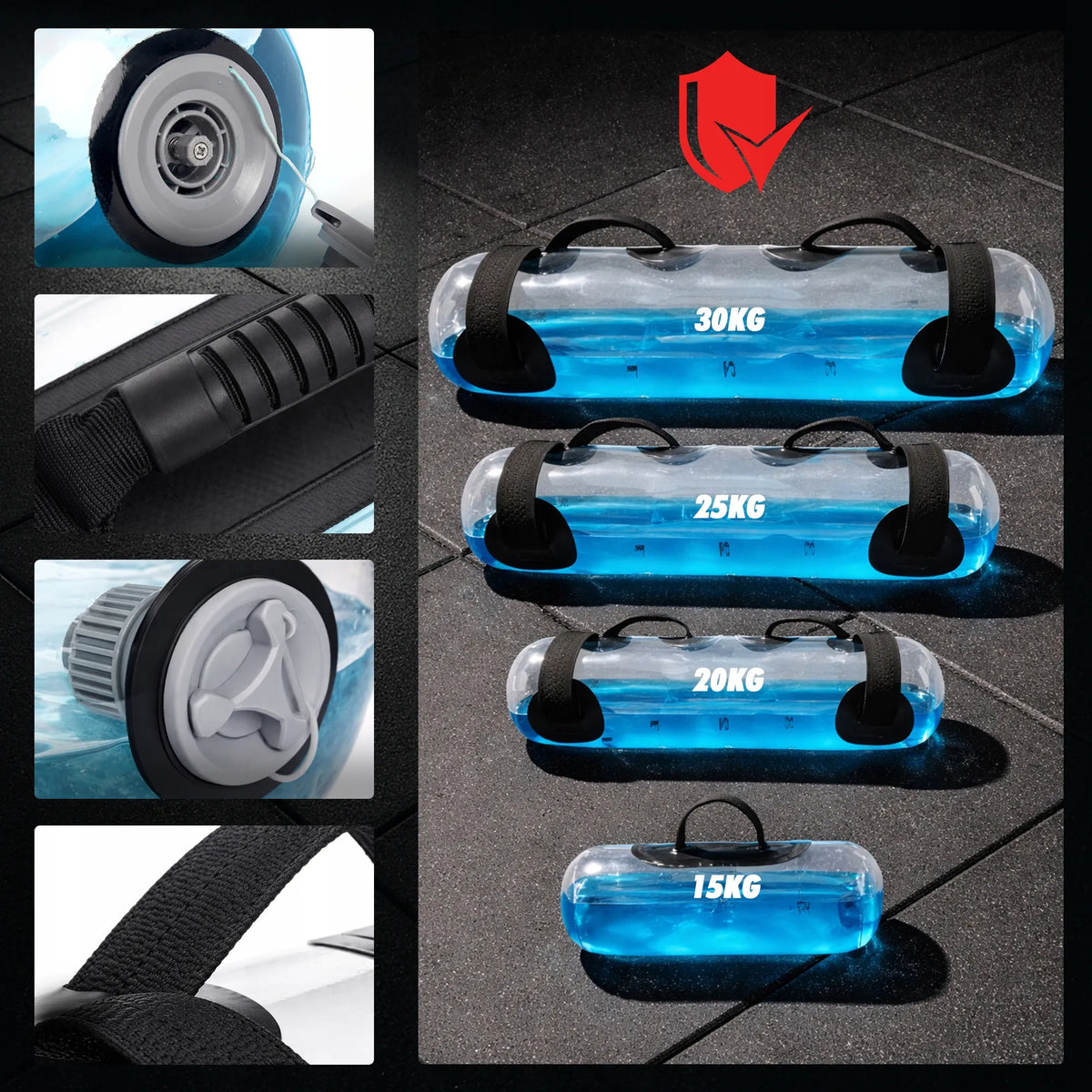 AQUA TRAINING BAG treniruočių svoris powerbag 15 kg vandens pripildomas maišas