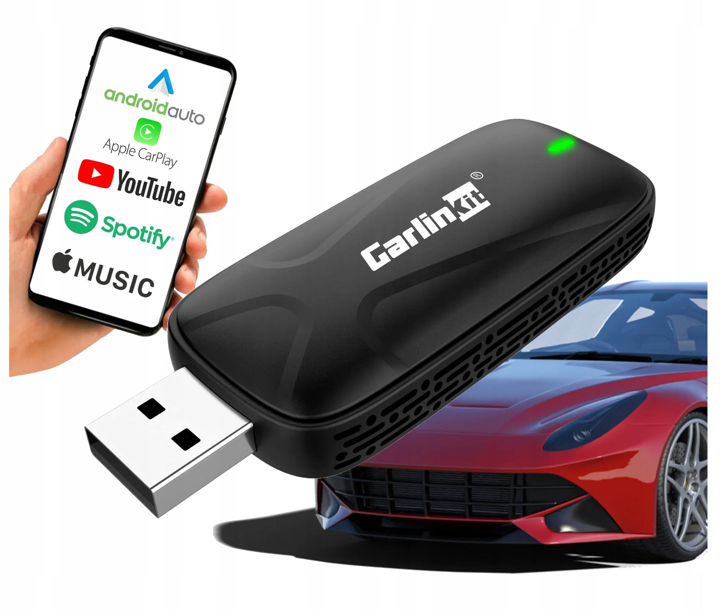 Belaidis Carlinkit Mini SE X2air Apple CarPlay Android Auto adapteris
