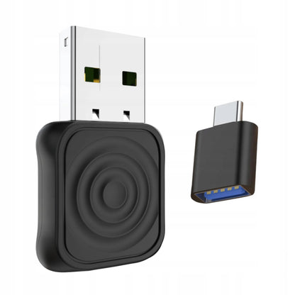 Carlinkit Mini Ultra adapteris + USB-C adapteris CarPlay/Android Auto sistemoms