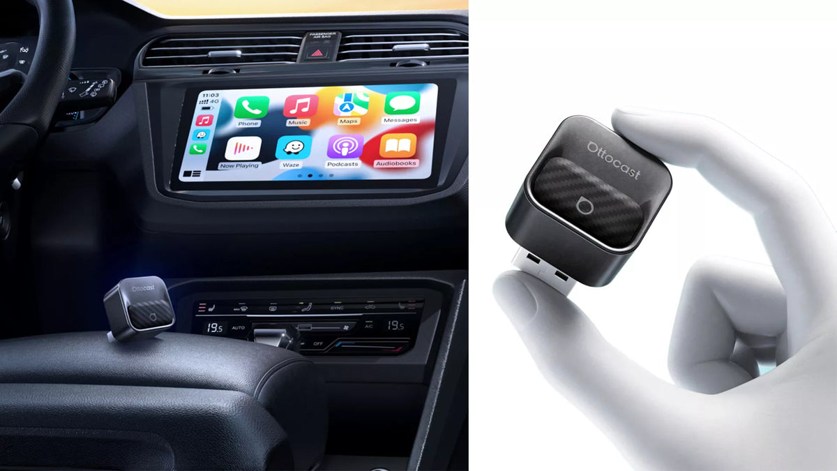 Automobilinis adapteris Ottocast Mini Core Wi-Fi 6 BT 5.4 CarPlay Android Auto