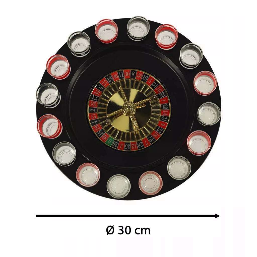 Alkoholinis žaidimas „Ruletė“ – 16 dalių rinkinys vakarėliui