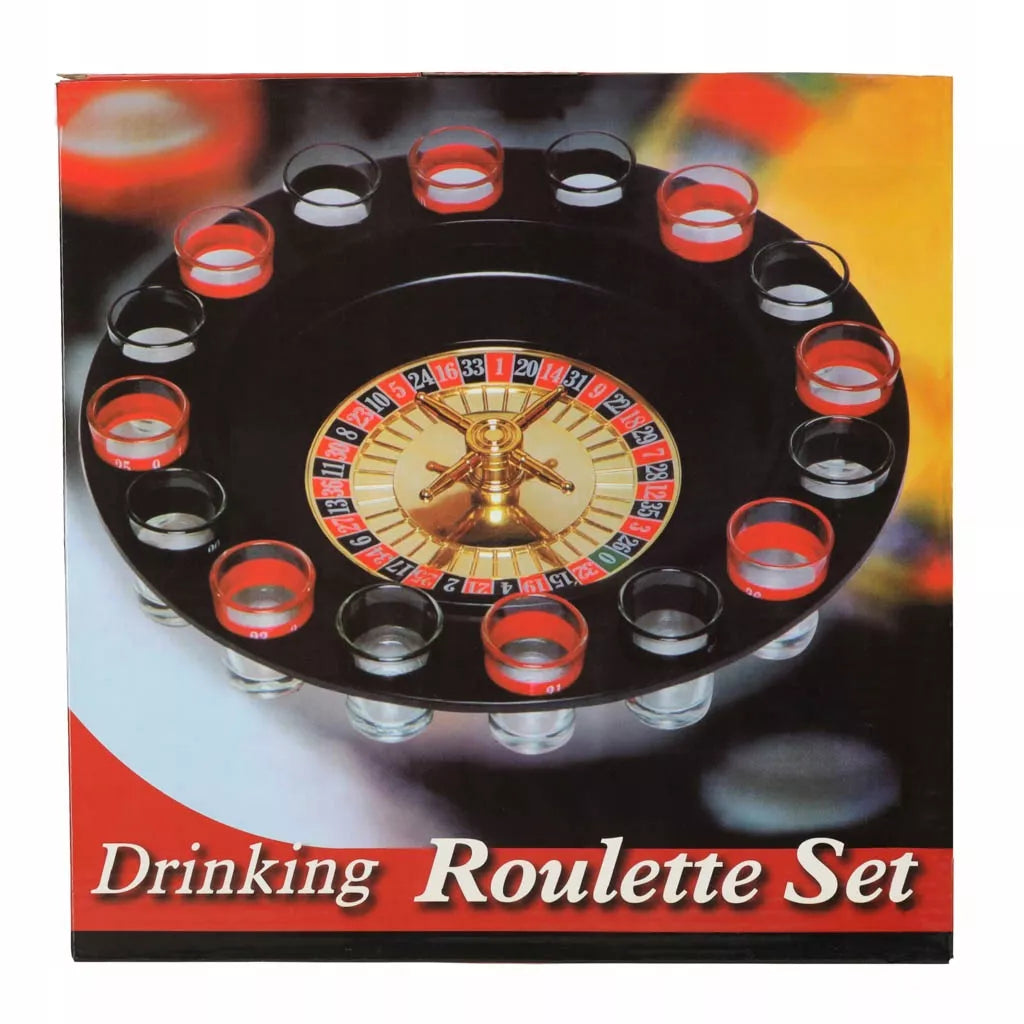Alkoholinis žaidimas „Ruletė“ – 16 dalių rinkinys vakarėliui
