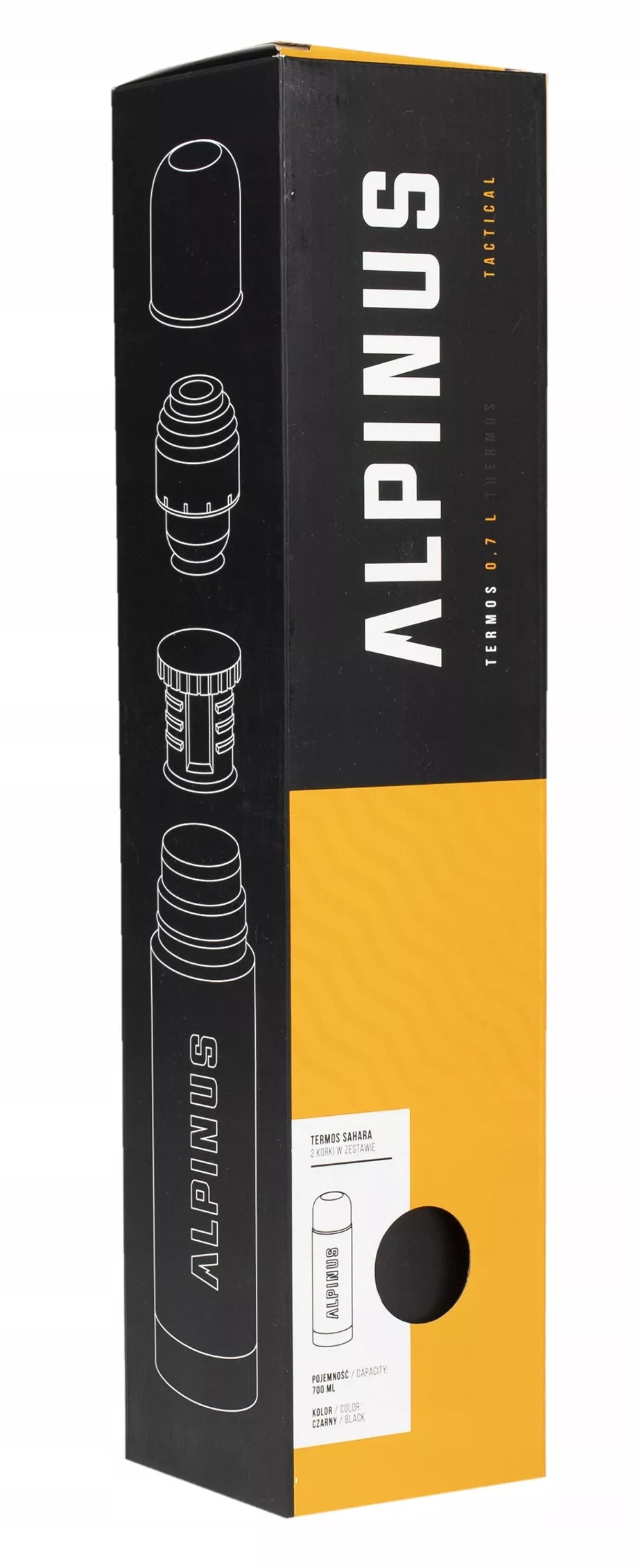 Alpinus plieninis turistinis  vakuuminis termosas 700ml