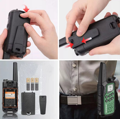 BAOFENG BF-25E ROKETIS RADISTACIJA ILGAS ATSISVEIKINIMAS SUBKANALAI PROGRAMUOJAMAS USB-C ŽIBINTUVĖLIS