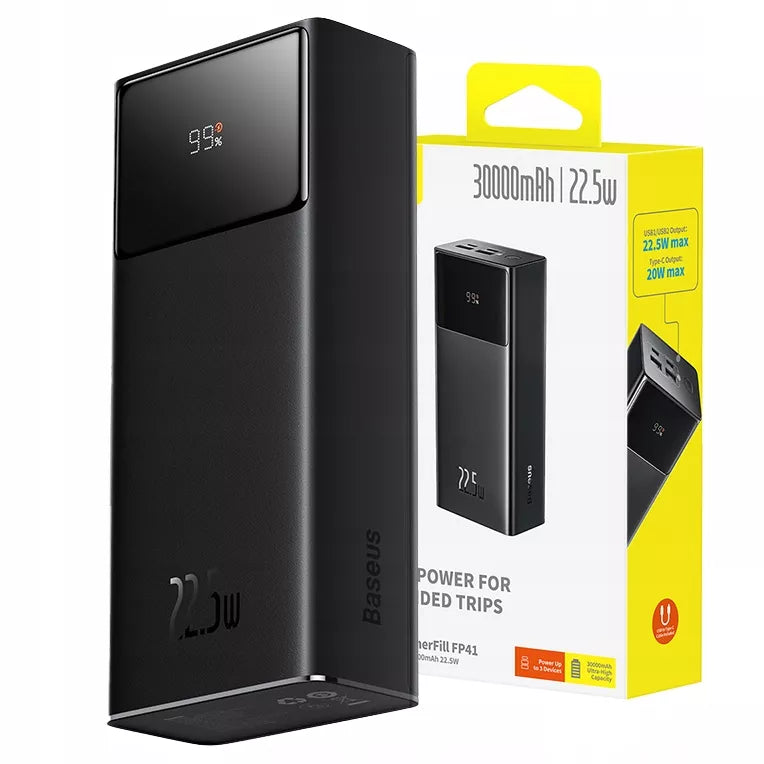 POWER BANK Galingas Greitas Talpus 30000mAh USB-C PD 22.5W Saugus
