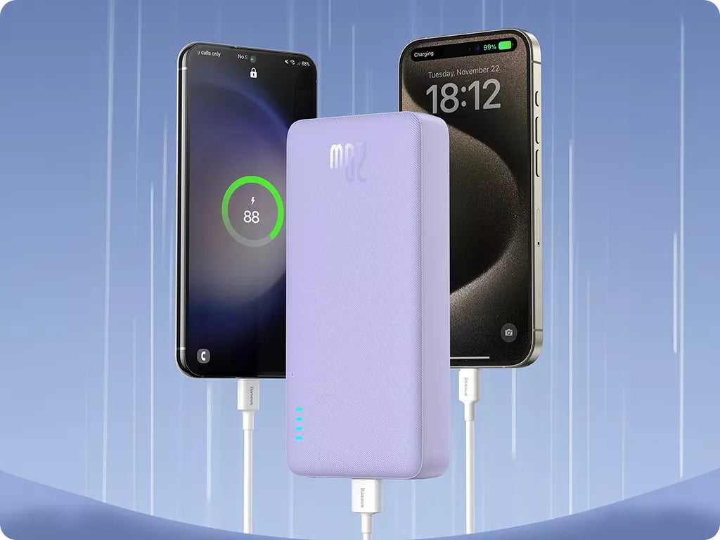 Powerbank su greitu įkrovimu 20000mAh 20W USB-C USB-A su kabeliu