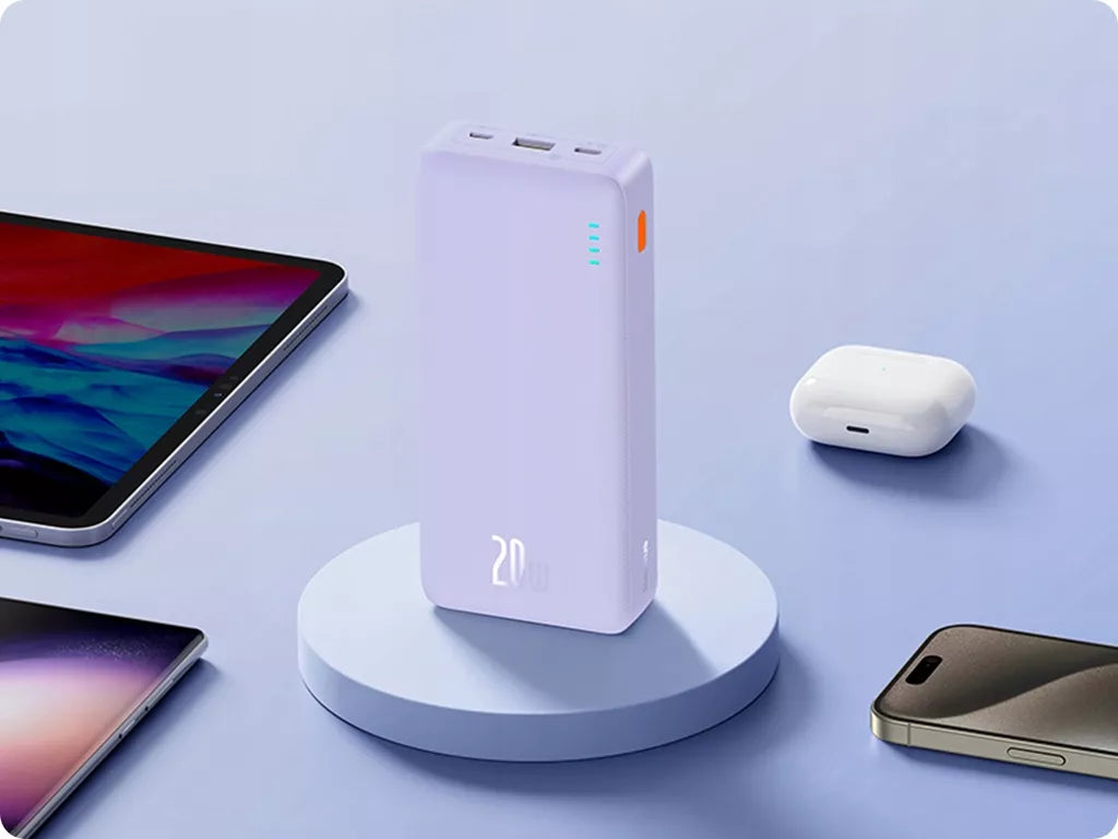 Powerbank su greitu įkrovimu 20000mAh 20W USB-C USB-A su kabeliu