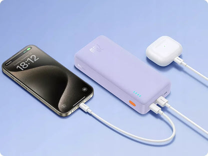 Powerbank su greitu įkrovimu 20000mAh 20W USB-C USB-A su kabeliu