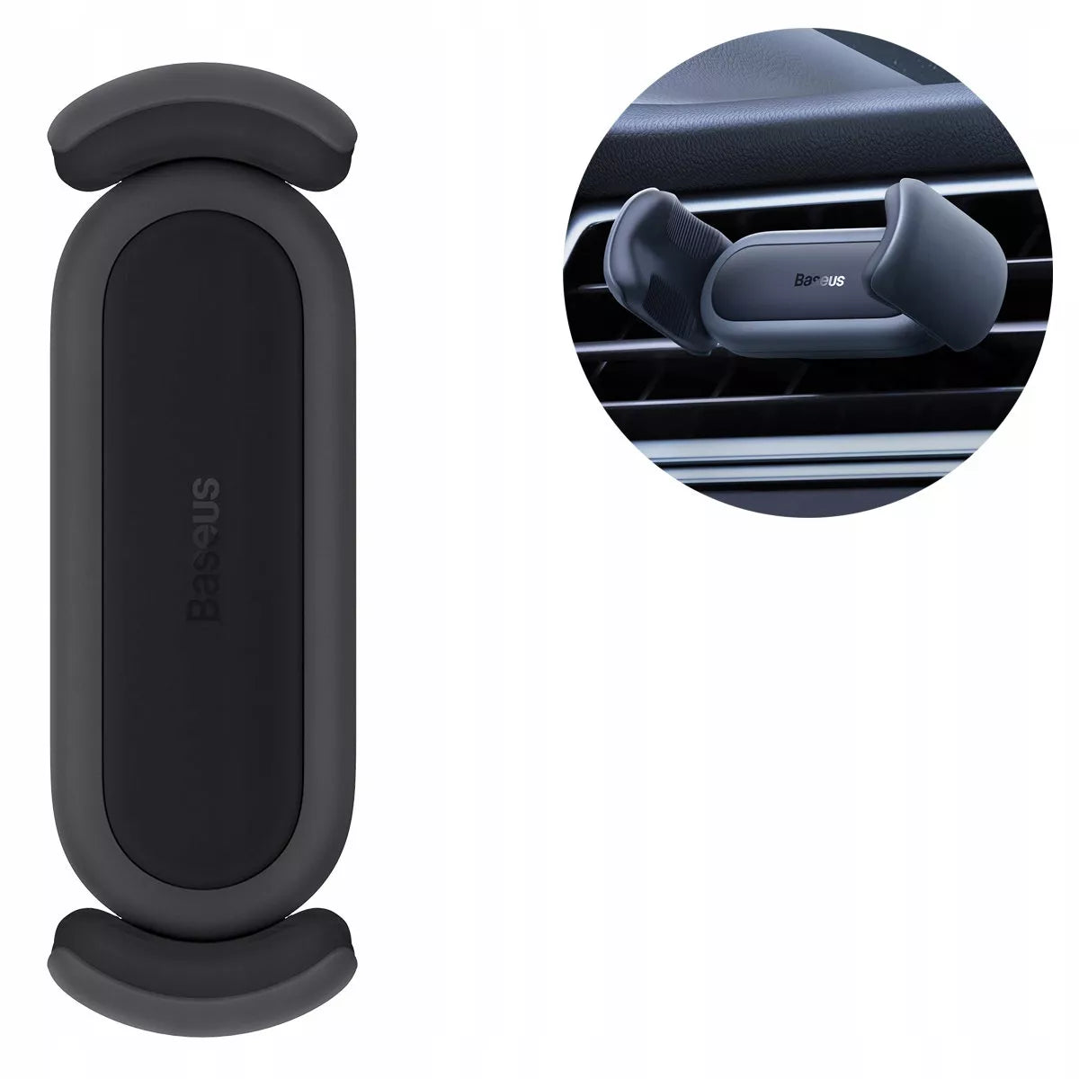 BASEUS Automobilinis telefono laikiklis su spaustuku ant oro grotelių