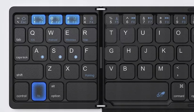 Mini belaidė sulankstoma „Bluetooth“ klaviatūra su „Touchpad“